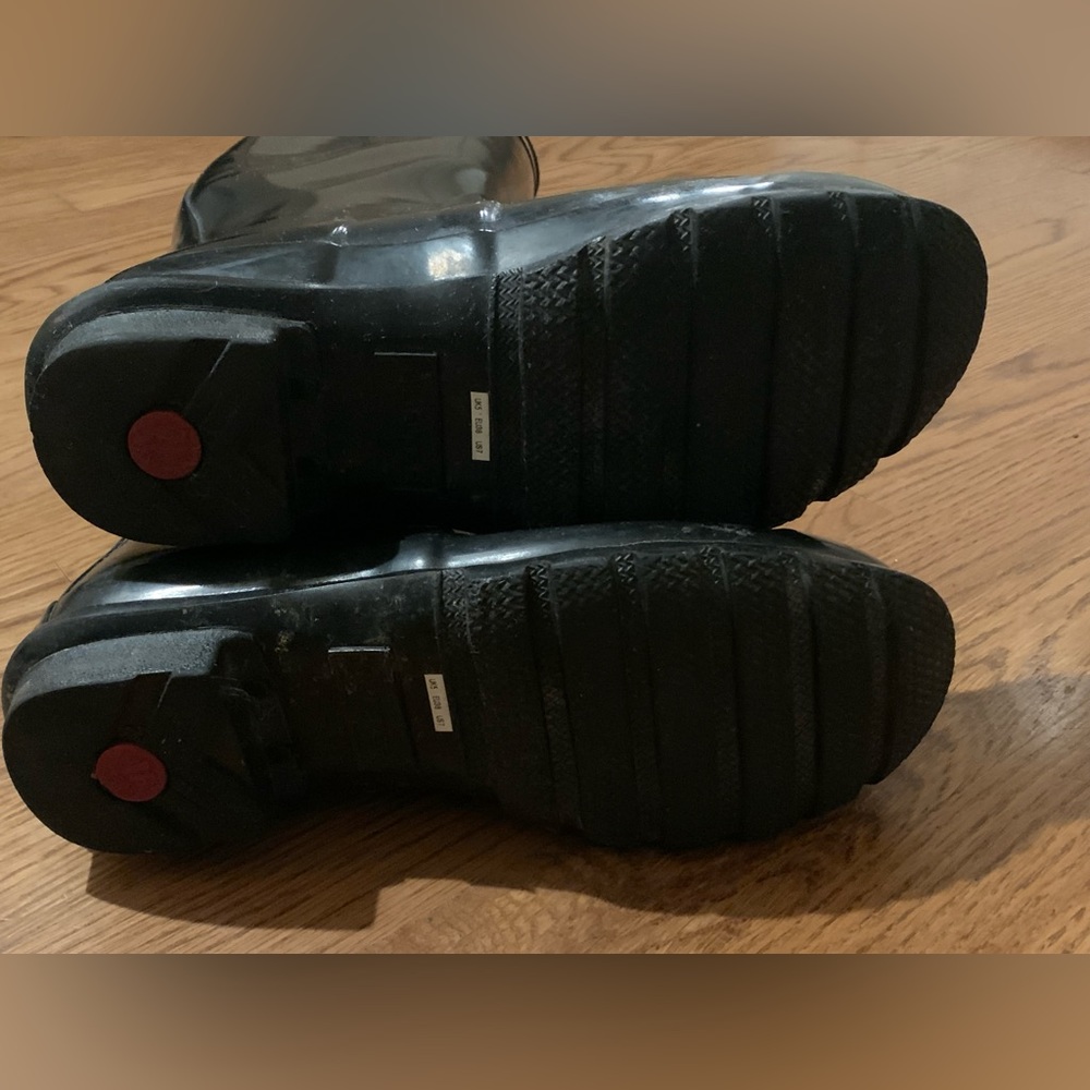 Hunter Classic Gloss Black Tall Rain All Weather boots Women’s US 7 EXCELLENT - Picture 9 of 13